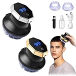 Circular Electric Hair Clipper with Led Display, Cordless Rechargeable Head Shaver for Men, 360° Adjustable Length Hair Cutting Machine, Ipx7 Waterproof, USB Rechargeable (2)