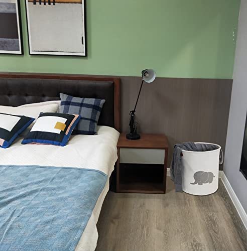 HIYAGON Storage Baskets,Cotton foldable round Home organizer Bin for Baby Nursery,Toys,Laundry,Baby clothing,Gift… - Image 6