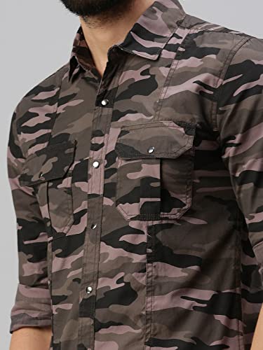 Image of Peppyzone Men's Regular Fit Cargo Shirt