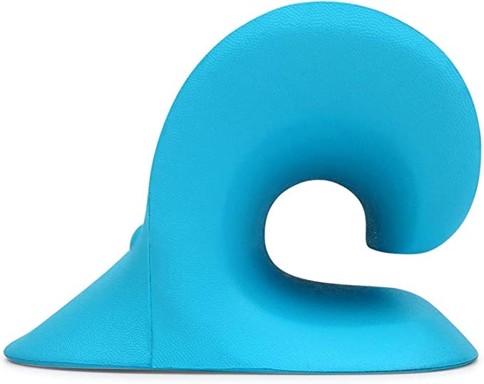 Image of Sukee Neck And Shoulder Relaxer Cervical Stretcher Neck | Traction Device For Neck Support For Pain & Neck | Hump Corrector For Women Massage Relaxer | Acupressure Chiropractic Pillow (A-Blue)