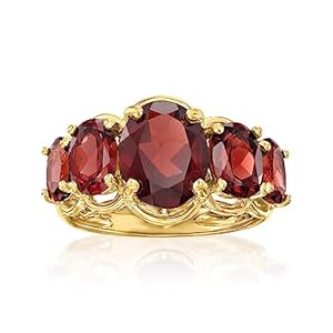 Ross-Simons 4.50 ct. t.w. Gemstone 5-Stone Ring in 18kt Gold Over Sterling