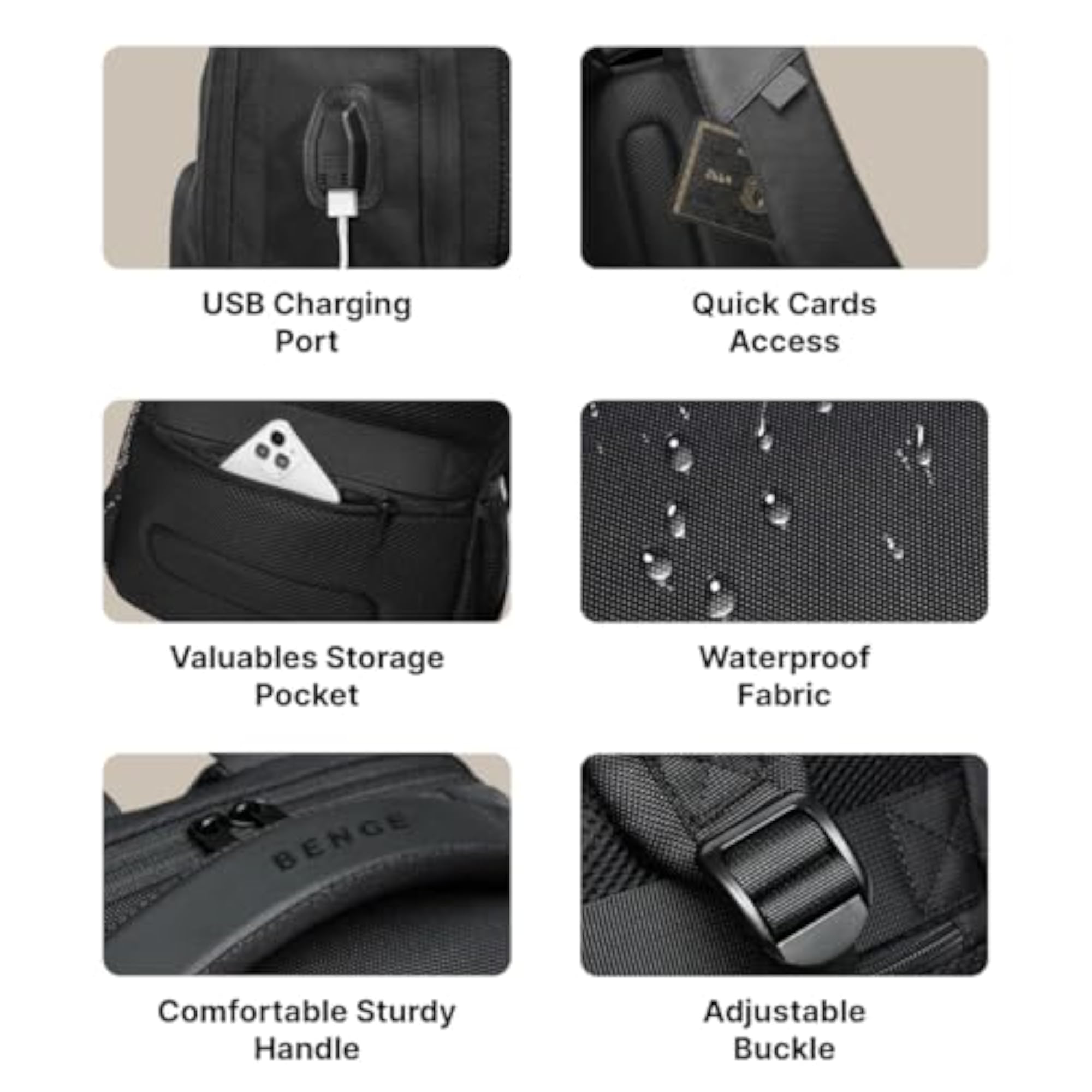 28L Water Resistant Laptop Backpack for Men & Women