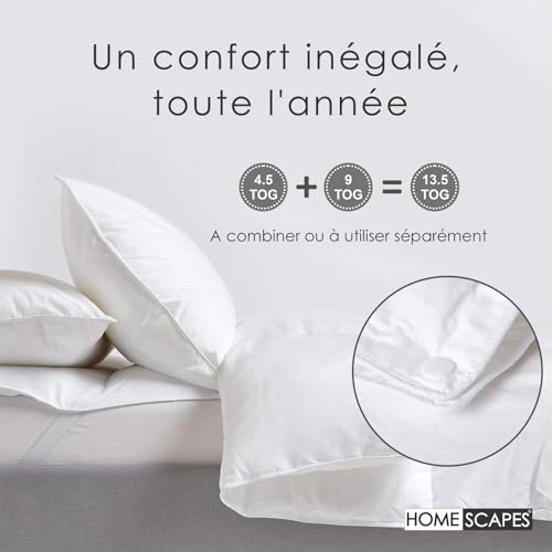 Couettes 4 saisons 260x220 cm en microfibres ultra douces 10.5+4.5 Tog - 7