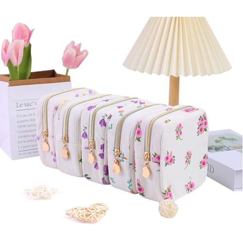 Image of 2-Pack Period Bag for Women Girls, Portable Corduroy Sanitary Napkin Storage Bag Period Pouch Small Discreet Menstrual Pouch, Sanitary Pads Bag Period Kits Tampons Holder for First Period