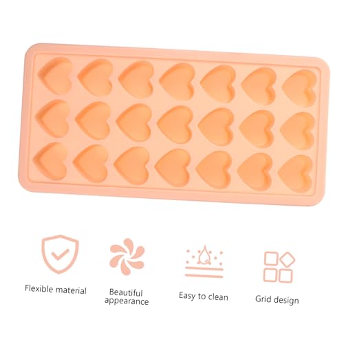 Molde Silicona Corazón para Cubos de Hielo Rosa miniatura 3