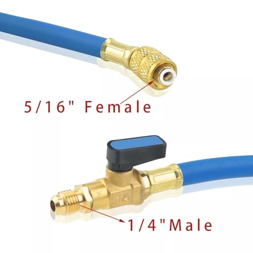 Set mangueras y válvulas para carga de refrigeración HVAC miniatura 5