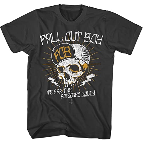 Fall Out Boy Rock Band We are The Poisoned Youth Skeleton Adult Short Sleeve T Shirt