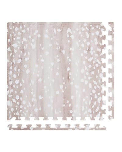 House of Noa Play Mat 4x6 Fawn Brown Set of 6 Tiles EVA Foam Play Mat for Floor Soft Interlocking Mats for Hard Floors