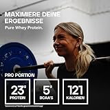 Bulk Pure Whey Protein Pulver | Geschmacksneutral | 26g Protein & 5g BCAAs pro Portion | Whey Konzentrat Shake | Wenig Zucker | Unterstützt Muskelaufbau & Regeneration | Vegetarisch | 1kg