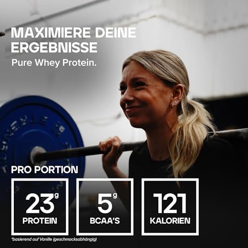 Bulk Pure Whey Protein Pulver | Geschmacksneutral | 26g Protein & 5g BCAAs pro Portion | Whey Konzentrat Shake | Wenig Zucker | Unterstützt Muskelaufbau & Regeneration | Vegetarisch | 1kg