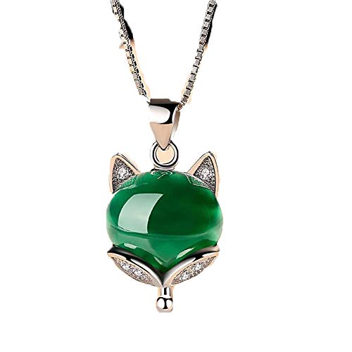 Collier chaîne de clavicule renard vert pour vos tenues d'été