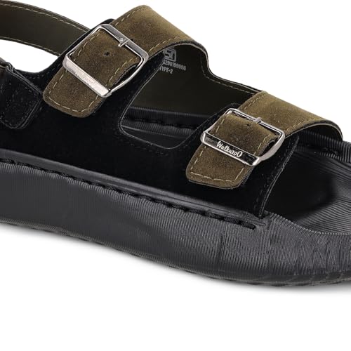 Image of WALKAROO Men's Adjustable Straps with Hook and loop Comfort Sandals - WE8822
