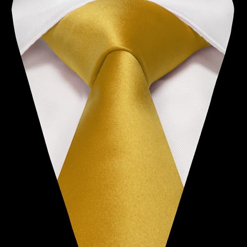 Image of RBOCOTT Solid Color Tie and Pocket Square Hankerchief with Lapel Pin Set for Men