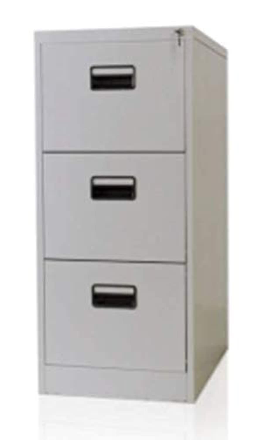 3 Drawer Vertical Filing Cabinet, Grey (107 X 62 X 45)