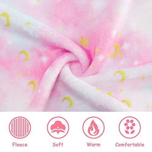 Funnycokid Robes For Girls Galaxy Flannel Bathrobes Kids Soft Plush Hooded Sleepwear 7-9 Years Long Sleeve Loungewear Pajamas Gift Size 7 8 9 #TOP3