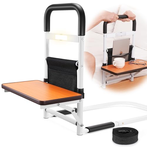 ONLYCARE Bed Rails for Elderly Adults Safety, Adjustable Side Rails for Beds for Seniors & Patients,Elderly Bed Support with Motion Light & Storage Pocket, Fits All Beds