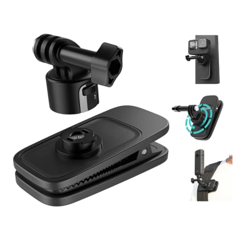 Image of Backpack Clip Mount for Go pro, Quick Release Magnetic Bag Belt Shoulder Strap Holder Compatiable for GoPro 13 12 11 Max Insta360 X3 X4 Go3 Ace Pro 2 DJI Action 5 Pro 3 4 Osmo Pocket 3