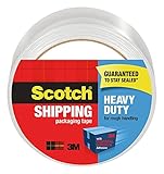 Scotch Heavy Duty Packaging Tape, 1.88' x 65.6 yd, Designed for Packing, Shipping and Mailing, Strong Seal on All Box Types, 3' Core, Clear, 1 Roll (3850-60)
