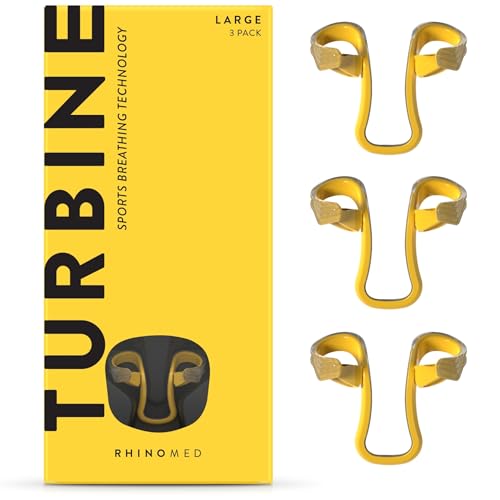 Rhinomed Turbine Nasal Dilator for Athletic Breathing - Large 3pk - Improves Airflow During Exercise - Nasal Dilators for Exercise - Internal Nasal Dilator - Lightweight