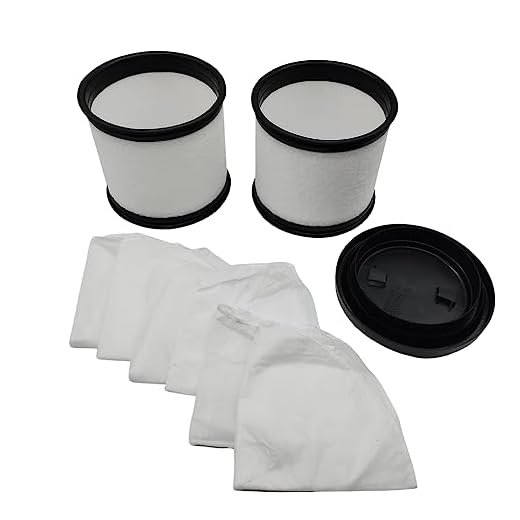 Kit com 2un de Filtro e 6un de Saco TNT e Tampa de Apoio Para Aspirador Electrolux Ullux