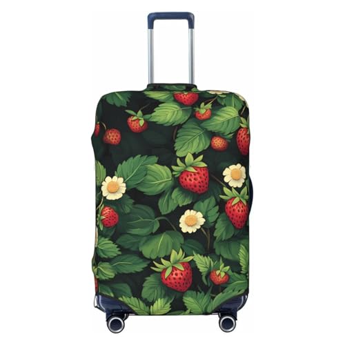 Strawberry Elastic Travel Luggage Cover, Washable Spandex Suitcase Protector, Anti-Scratch Fits 18-32 Inch