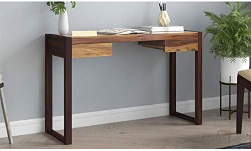 FURNIZY Sheesham Wood Writing Study Desk Table for Home Office Computer ...