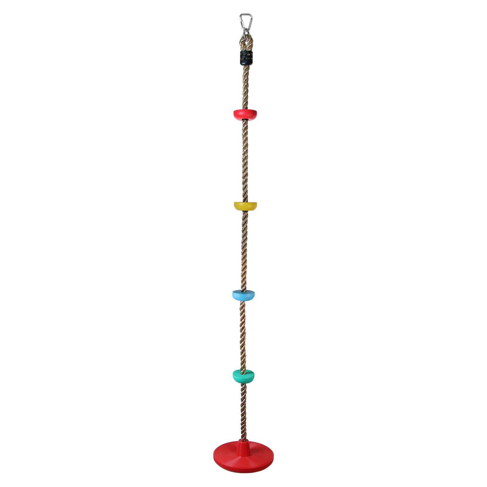 ALPIDEX Ninja Line Kinder Slackline Hindernisse Set Turnringe Seilknoten Schaukel Kletterleiter Zubehör Erweiterbar Warrior Parcours 7 Jahre Garantie auf Material*, Stil:Klettertau