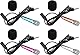 ALFFREUDE 4 StückeMini Mikrofon Tiny Karaoke Microphone Tragbar Handmikrofon kleines Klinke mikrofon mit Schwamm und Kabel für Handy Laptop Notebook, 4 Farben