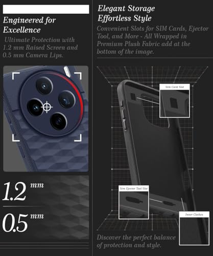 Image of WOW IMAGINE Back Cover for Vivo X200T 5G with Hexa Cube Design | Ultra Slim Soft Rubberised Case | Inner Velvet Fabric | Flexible Mobile Case | Camera Protection - Blue