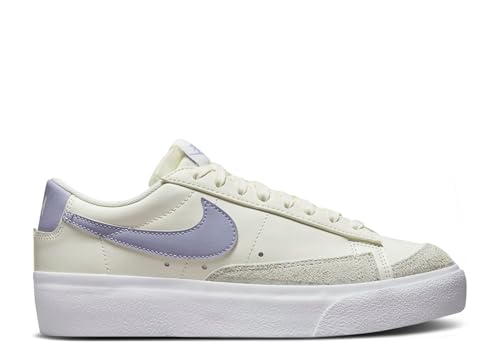 Nike Blazer Low Platform DJ0292-110 Womens Casual Shoes (Sail/Indigo Haze-White) Size 8