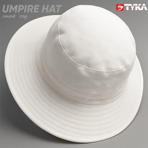 Image of TYKA Cricket Panama Hat | Wide Brim Sun Protection Hat with Sweat-Absorbent Towel Lining | Lightweight & Breathable Headwear for Cricket Matches