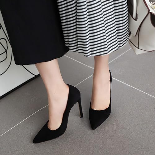 Asterisco Women Stiletto Pumps High Heel Shoes Pointed Toe Slip On Elegant Party Heels, Size 3.5-12.54