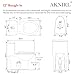 AKNIRL Elongated One Piece Toilet with 17.3