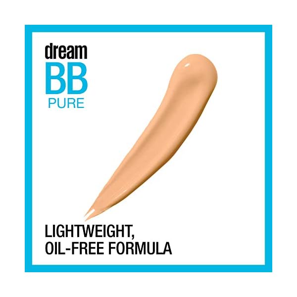 Maybelline Dream Pure Skin Clearing BB Cream, 8-in-1 Skin Perfecting Beauty Balm With 2% Salicylic Acid, Sheer Tint Coverage, Oil-Free, Light/Medium, 1 Count