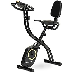 La Tienda En Casa Bicicleta Estática Plegable SportPlus | Modelo 2022 | X-Bike Bicicleta plegable para casa con respaldo, 8 escalones, pantalla con soporte para tablet y móvil, con y sin app, hasta 100 kg
