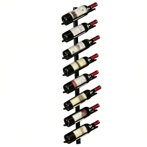 Vttui Estante para vino de pared en hierro, Expositor creativo minimalista para botellas de vino, Soporte ahorraespacio para cocina y bar, Mueble elegante para almacenamiento d(Size:8 bottles,Color:A)