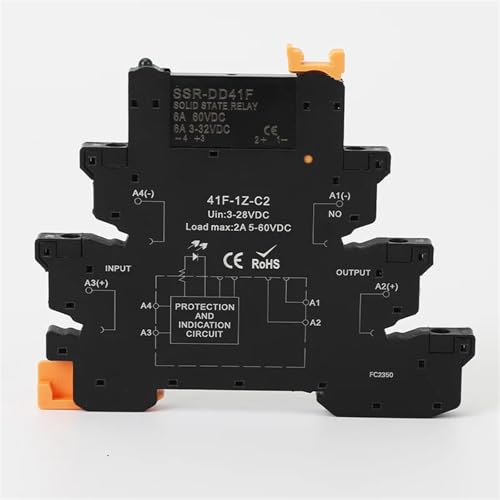 Relais mince de contrôle CC 41F-1Z-C2 1 pièce 2A SSR DC-DC pour montage électronique