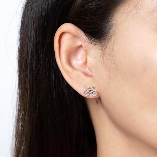 Boma Jewelry Sterling Bicycle Mountain Bike Stud Earrings2