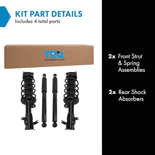 Image of TRQ Front and Rear Complete Strut Assembly & Shock Absorber Kit Compatible with 2012-2015 Honda Civic
