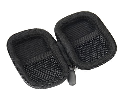 WGear Designed Protective Case for Hearing Aid, Hearing Amplifier, Personal Sound Amplifier, Hearing Device, Listening Device, Strong Mini Case with Mesh Pocket, Universal Design (Ballistic Black)