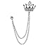 Large Silver Crown With Chain