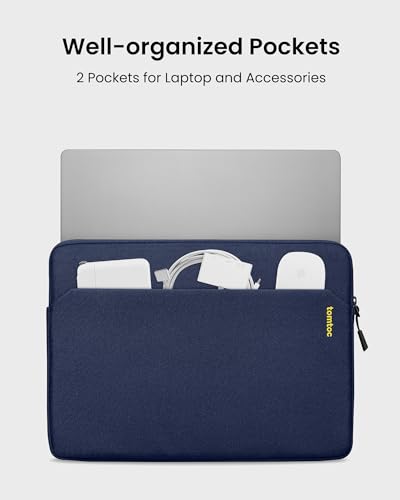 Image of tomtoc Slim Laptop Sleeve for 13.5-14.3 Lenovo, HP, ASUS, Dell, Acer Laptop Notebook, Vivobook /Zenbook 14, Water-Resistant Protective Case for 13.8 Inch Surface