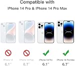 JETech Camera Lens Protector for iPhone 14 Pro 6.1-Inch and iPhone 14 Pro Max 6.7-Inch, 9H Tempered Glass, Anti-Scratch, Case Friendly, Does Not Affect Night Shots, HD Clear, 3-Pack