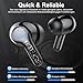Bluetooth Kopfhörer, Kopfhörer Kabellos Bluetooth 5.4 In Ear, 4 ENC Noise Cancelling Mic Ohrhörer, HiFi Stereo Tiefbass, 40H Spielzeit, IP7 wasserdichte Earbuds, Touch Control, LED-Anzeige, Schwarz