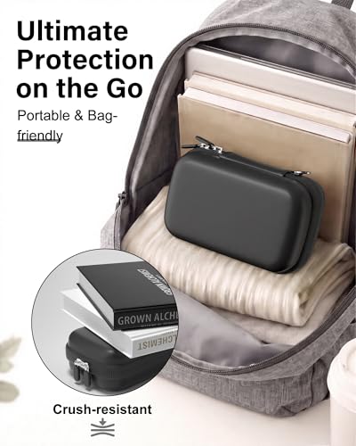 Image of ProCase Label Maker Case Compatible with Nelko P21, Phomemo D30 Label Printer, Compact Portable Bag for SUPVAN E10 /ORGSTA S001 Sticker Printer, Storage for Label Tape&Accessories (Case Only) -Black