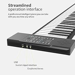 Piano Portable, 61 Touches Pliable Roll Up Piano Clavier électronique USB Hand Roll Piano Adapté aux Débutants et aux Enfants - Les Beatles, Paul McCartney, John Lennon, RIngo Starr, George Harrison Piano Portable, 61 Touches Pliable Roll Up Piano Clavier électronique USB Hand Roll Piano Adapté aux Débutants et aux Enfants – Image 6