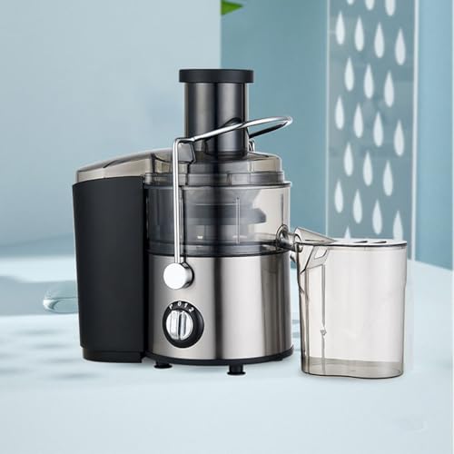 DJXIK 800 W Fruit and Vegetable Juicer, Multifunctional Grinder with Juice Separator 65 Mm Wide Mouth and 3 Speed Adjustment, Easy to Clean, Cleaning Brush Included