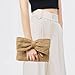 AdiStylinno Straw Clutch Purse for Women, Fashion Straw Bow Purse Summer Beach Bag Woven Knotted Handbag for Party Wedding(Khaki)