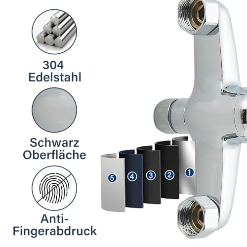 Rozin Wasserhahn Küche Wandmontage Küchenarmatur 23cm 360° Schwenkarm Kalt und Heiß Einhebelmischer Mischbatterie Küche Chrom