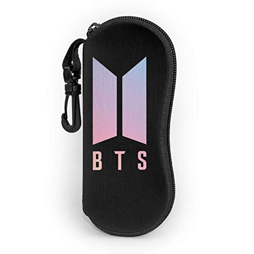 Dxichy Bt-S Logo Sunglasses Soft Case Ultra Light Neoprene Zipper Eyeglass Case with Belt Clip